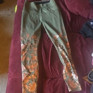 Puma Green And Copper Leggings